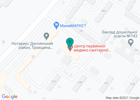 Поликлиника №1 Деснянского района, Стоматологическое отделение - на карте