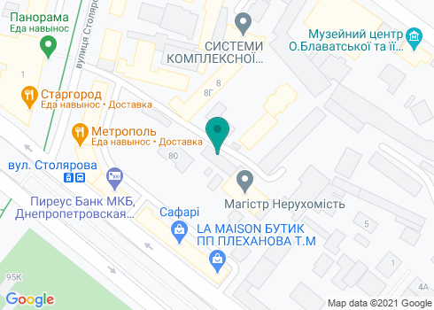 Стоматология на Яворницкого - на карте