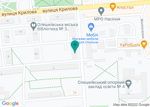 Олешковская районная стоматологическая поликлиника - на карте
