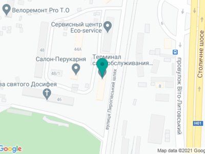 Стоматология на Пироговском Шлях - на карте Стоматология на Пироговском Шлях - на карте