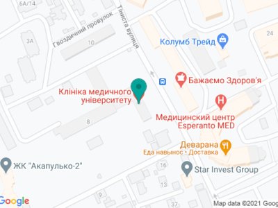 Университетская клиника ОНМедУ, отделение стоматологии - на карте Университетская клиника ОНМедУ, отделение стоматологии - на карте