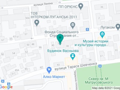 Луганская городская стоматологическая поликлиника №2 - на карте Луганская городская стоматологическая поликлиника №2 - на карте